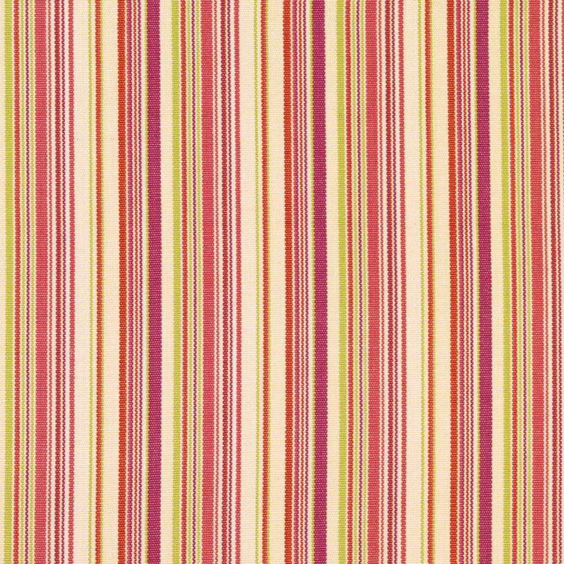 Malibu Stripe fabric in cerise color - pattern number 63450 - by Schumacher in the Chroma collection