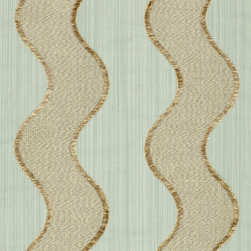 Wavelength fabric in aqua color - pattern number 63702 - by Schumacher in the Modern Glamour collection