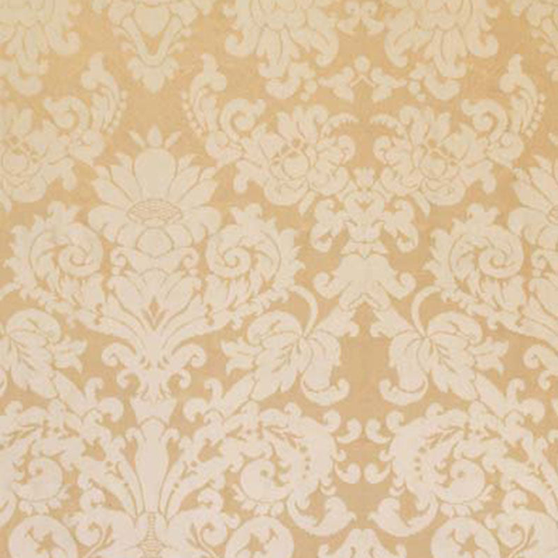 Hatfield Silk Damask fabric in sesame color - pattern number 63740 - by Schumacher in the Pemberley Silks collection