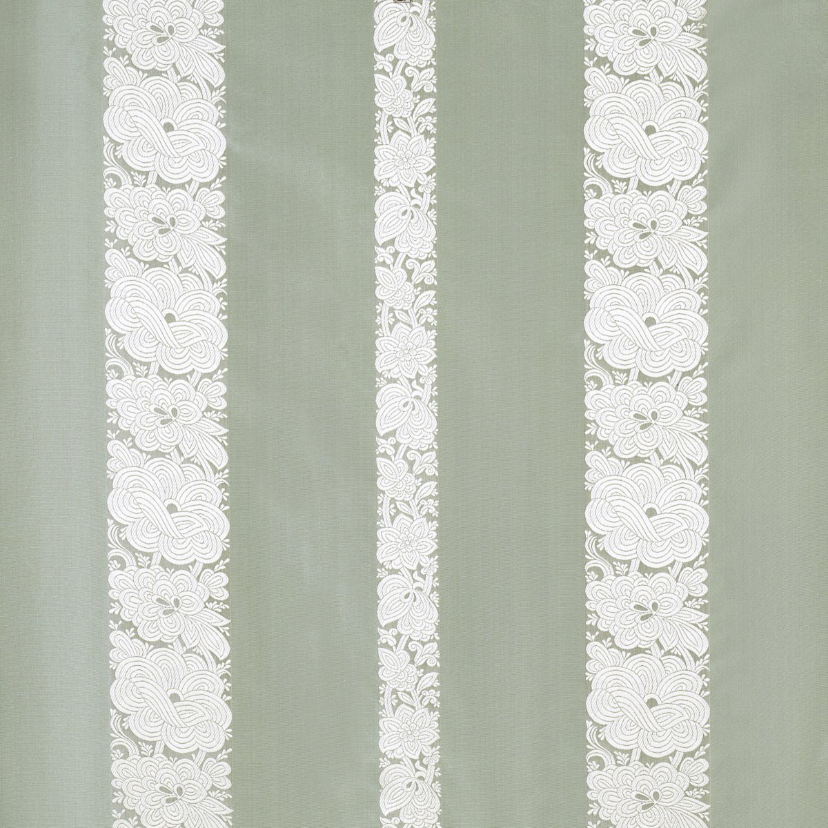 Mandarin Silk Stripe fabric in ocean mist color - pattern number 64432 - by Schumacher in the Perennial Favorites collection