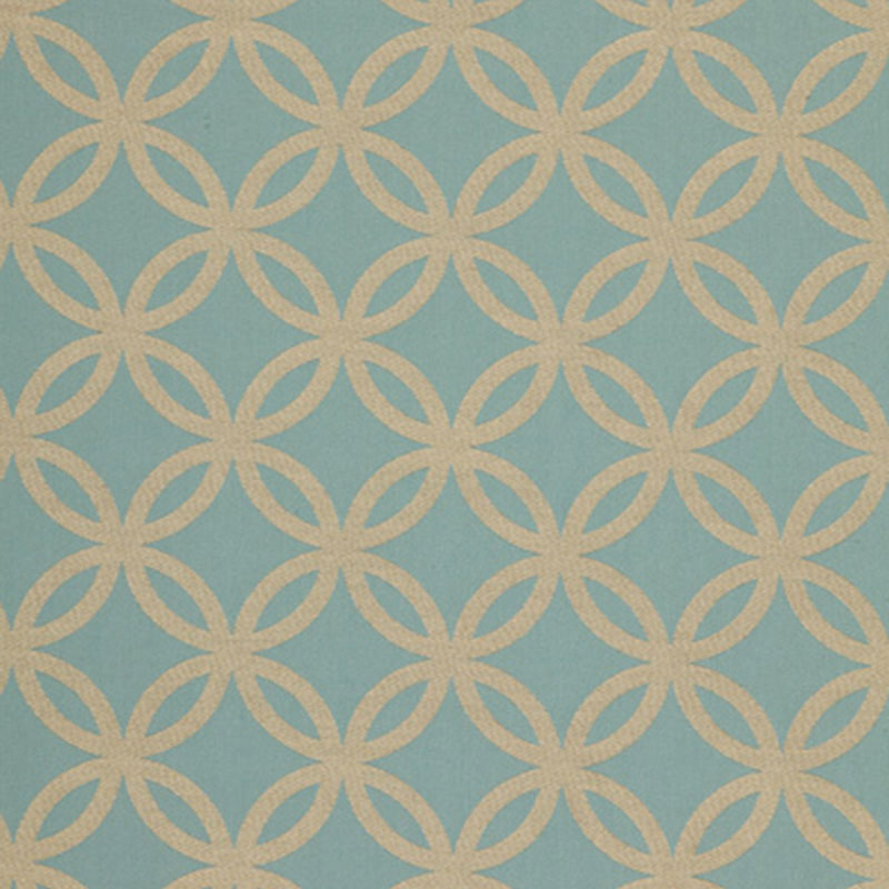 Circle Dance fabric in azure color - pattern number 64483 - by Schumacher in the Tessera collection