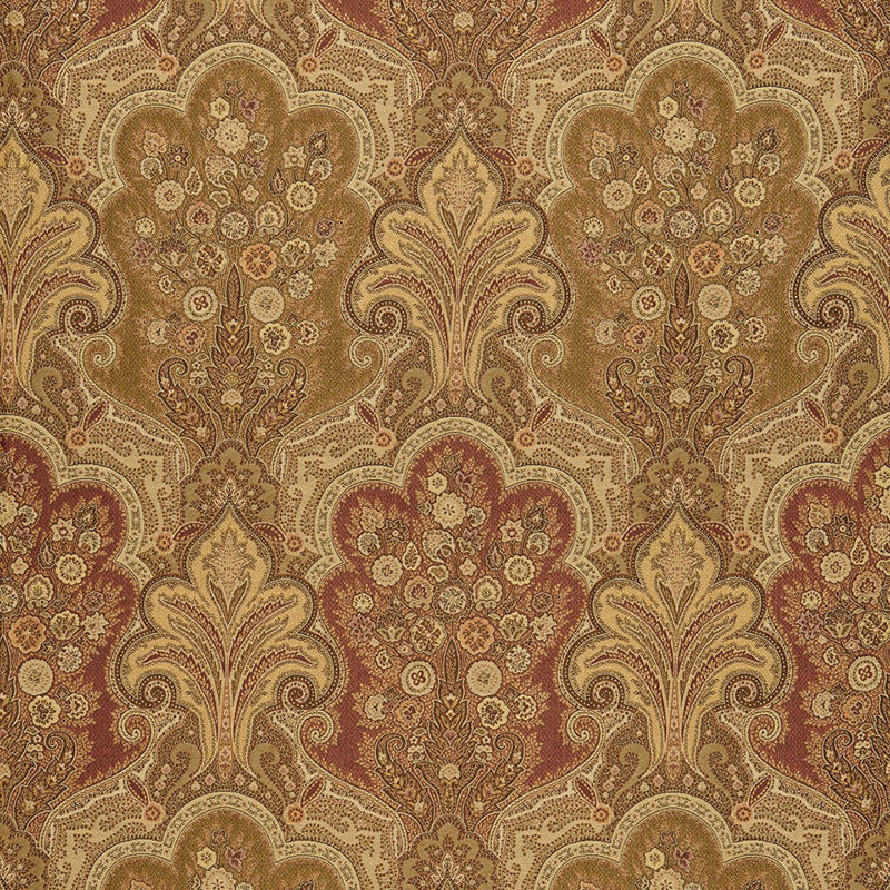 New Castle Paisley fabric in tuscan color - pattern number 64591 - by Schumacher in the Chroma collection