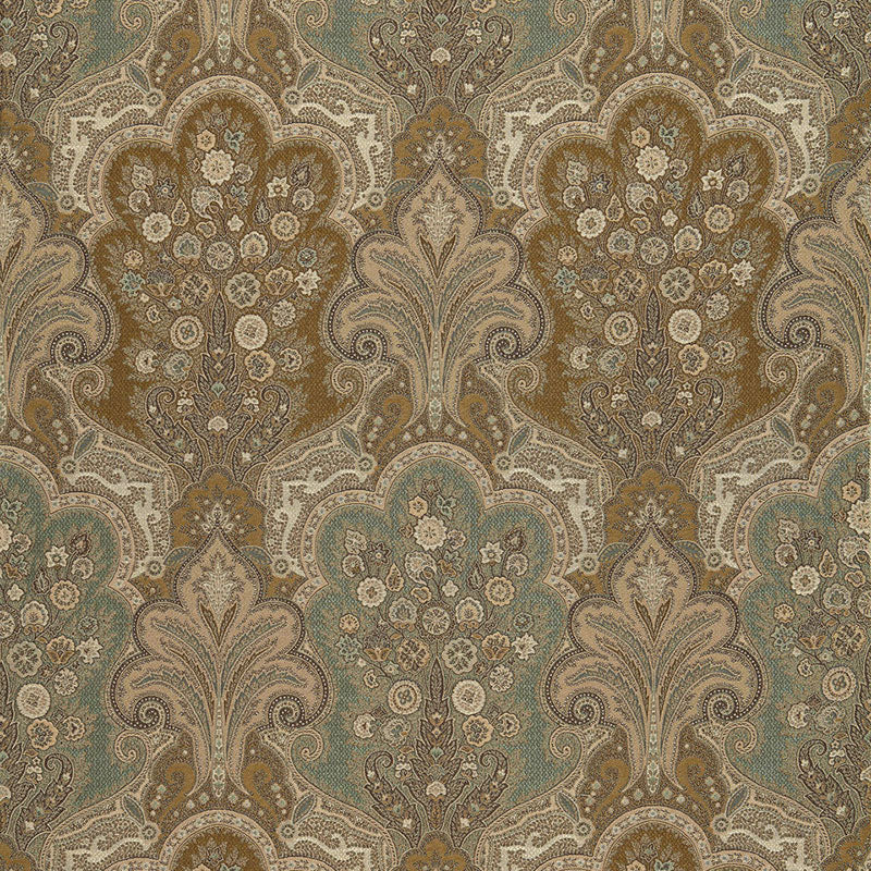 New Castle Paisley fabric in venetian color - pattern number 64592 - by Schumacher in the Chroma collection