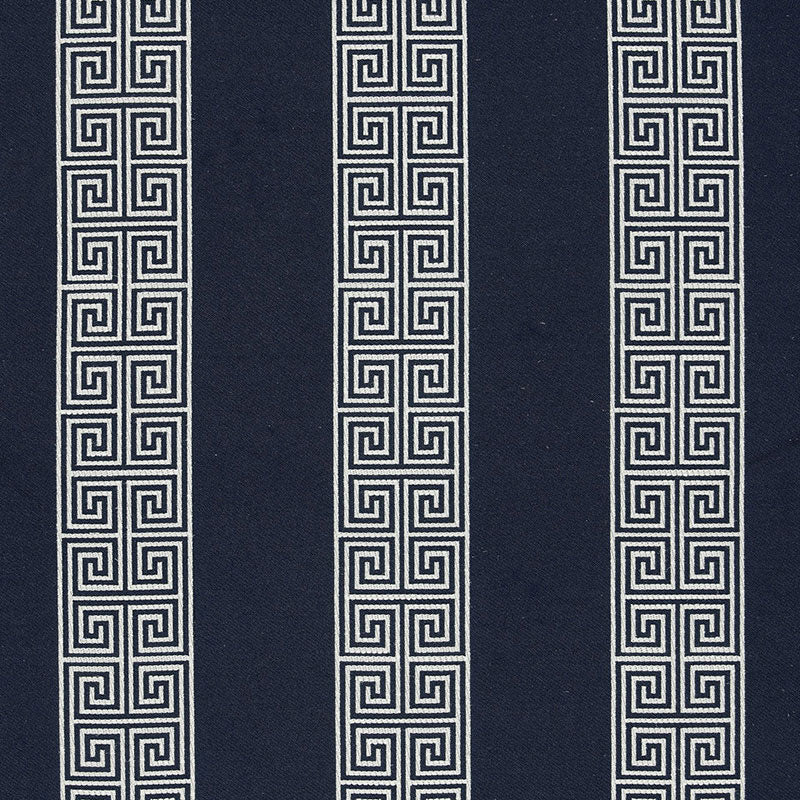 Maiandros Weave fabric in indigo color - pattern number 64603 - by Schumacher in the Chroma collection