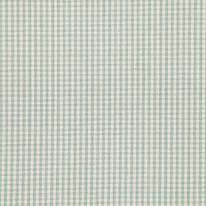 Barnet Cotton Check fabric in aqua color - pattern number 64622 - by Schumacher in the Chroma collection
