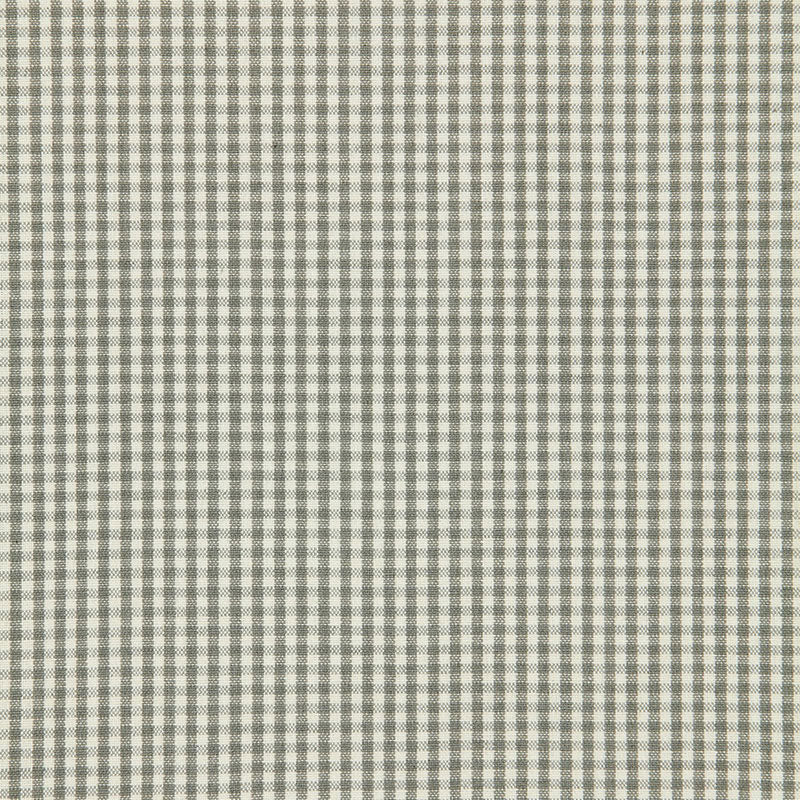 Barnet Cotton Check fabric in nickel color - pattern number 64625 - by Schumacher in the Country Chic collection