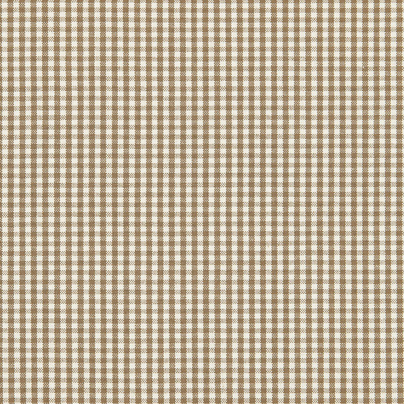 Barnet Cotton Check fabric in mocha color - pattern number 64626 - by Schumacher in the Chroma collection