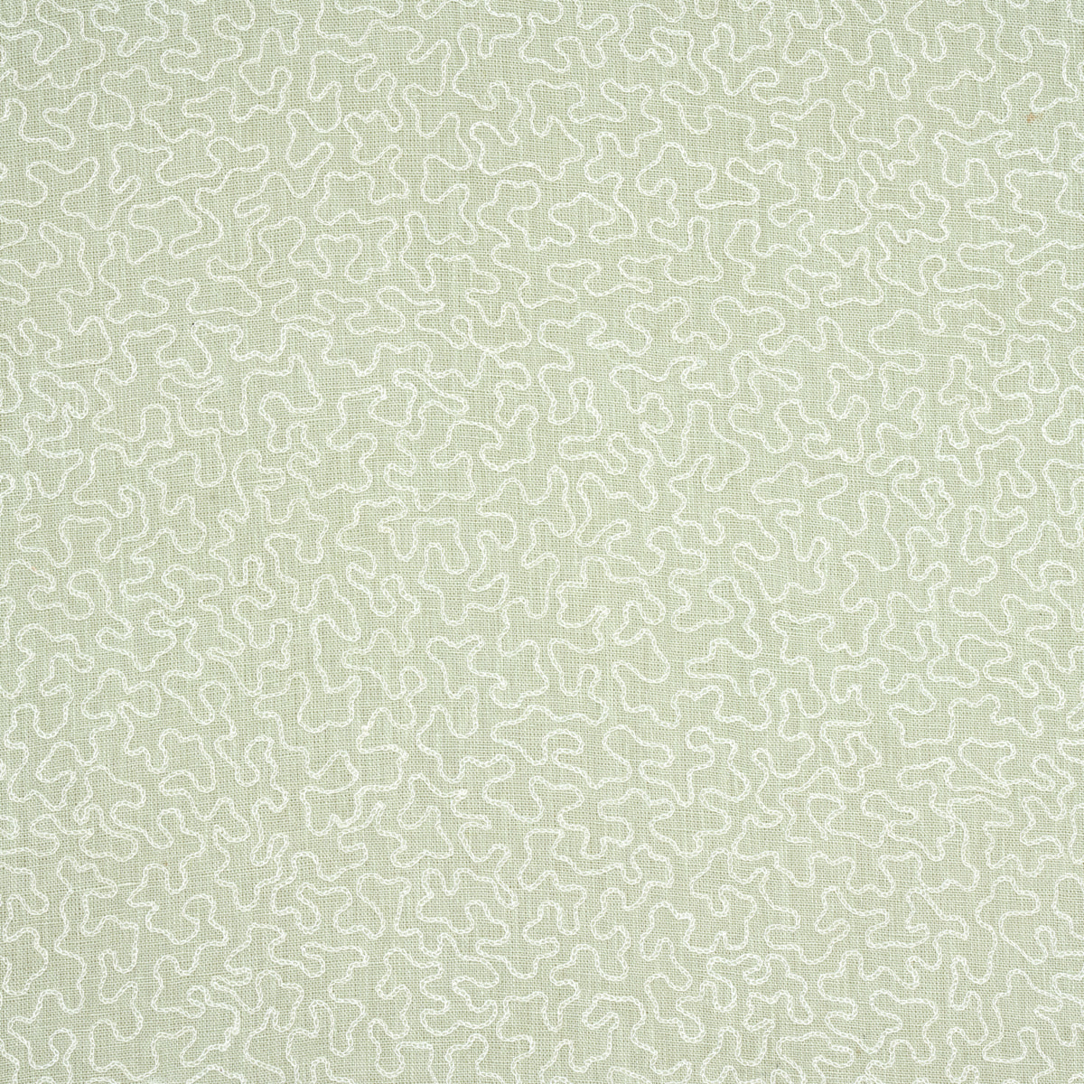 Vermicelli Embroidery fabric in ming color - pattern number 64672 - by Schumacher in the Chroma collection