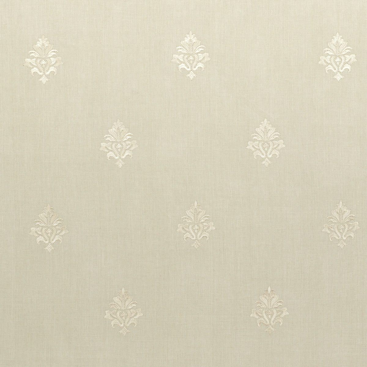 Lorenzo Embroidery fabric in natural color - pattern number 64723 - by Schumacher in the Chroma collection
