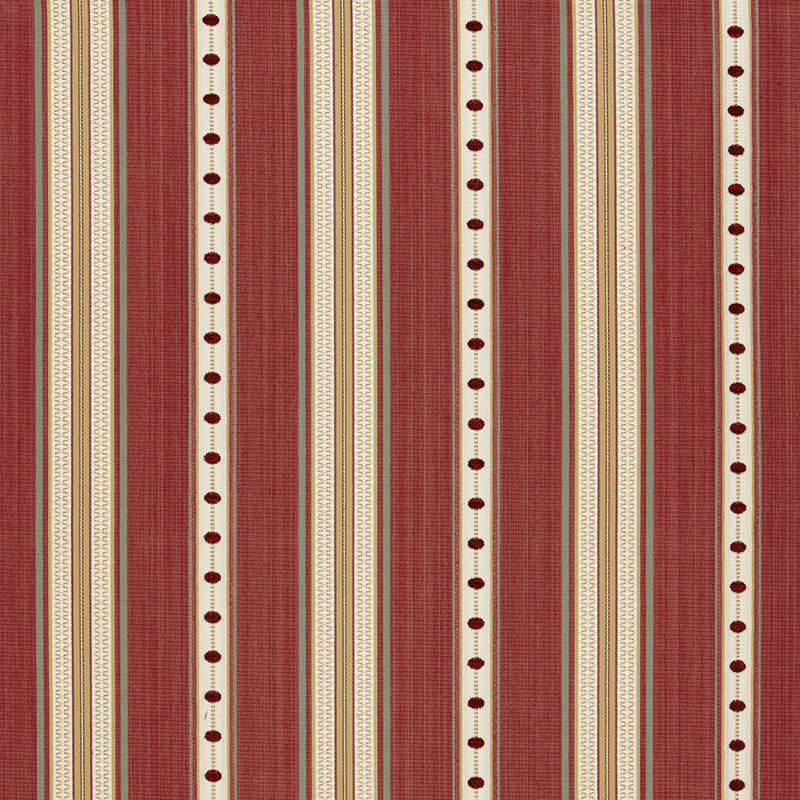 Francesca Stripe fabric in rouge color - pattern number 64752 - by Schumacher in the Chroma collection