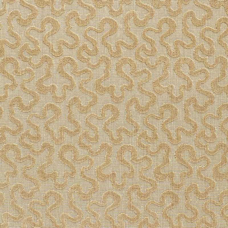 Vermicelli Velvet fabric in camel color - pattern number 64764 - by Schumacher in the Chroma collection