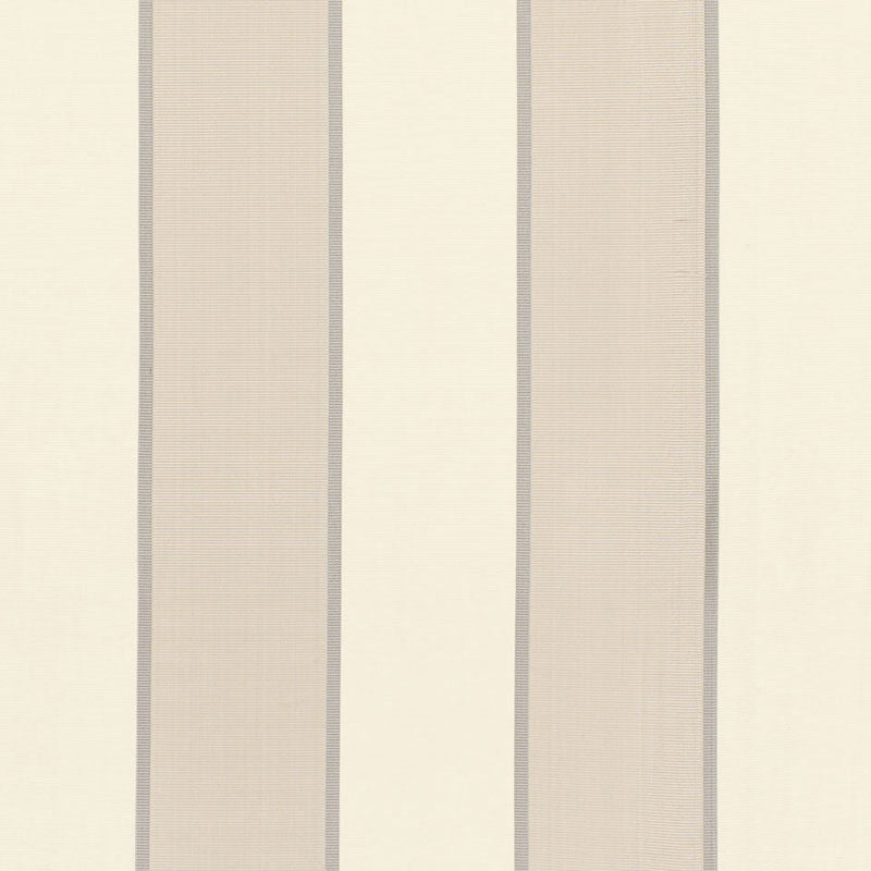 Montebello Stripe fabric in platinum color - pattern number 64784 - by Schumacher in the Chroma collection