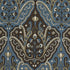 Maharajah Crewel Embroidery fabric in indigo color - pattern number 64812 - by Schumacher in the Crewel Collection collection