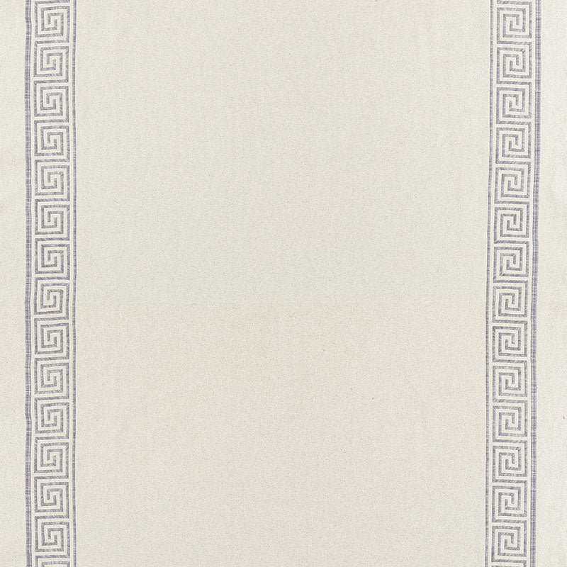 Greek Key Embroidery II fabric in zinc color - pattern number 65251 - by Schumacher in the Au Naturel collection