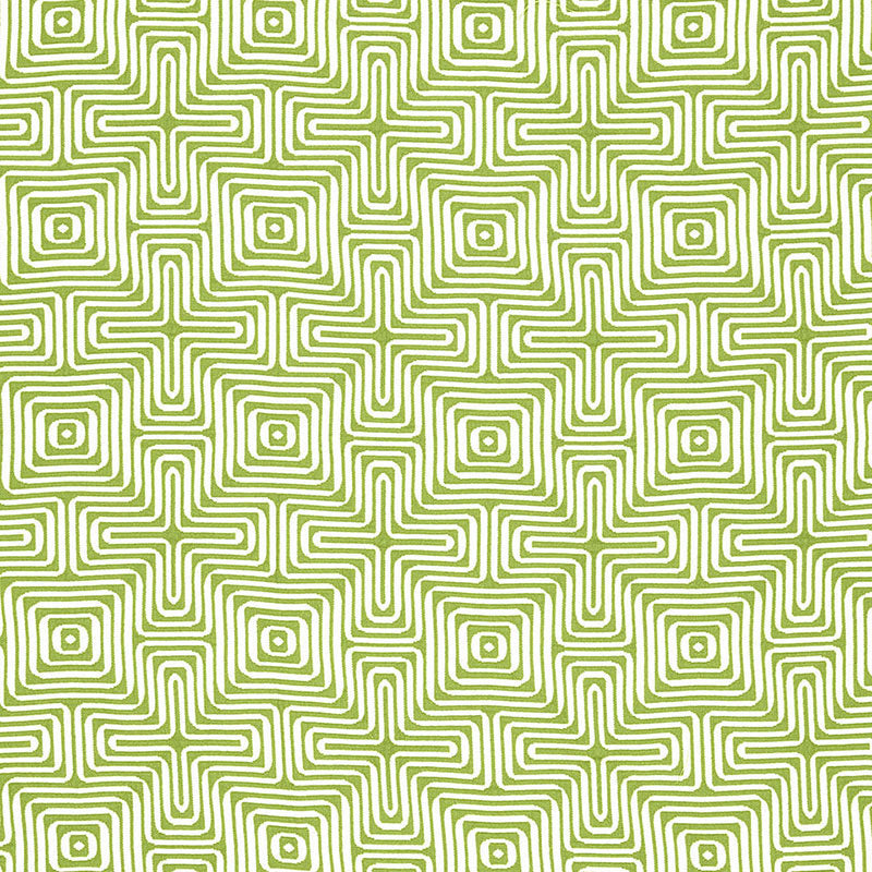 Amazing Maze Indoor Outdoor fabric in palm color - pattern number 65321 - by Schumacher in the Trina Turk collection