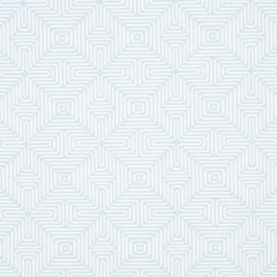Amazing Maze Indoor Outdoor fabric in aqua breeze color - pattern number 65326 - by Schumacher in the Trina Turk collection
