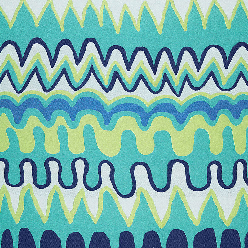 Zig Zag Weave Indoor Outdoor fabric in laguna color - pattern number 65330 - by Schumacher in the Trina Turk collection