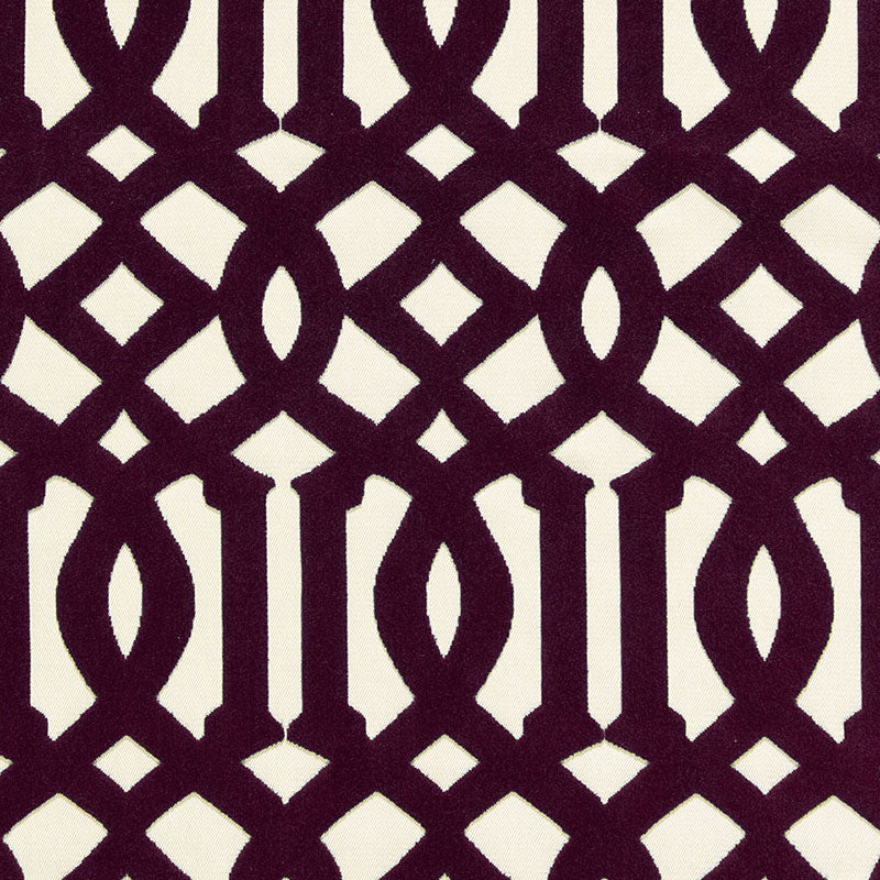 Imperial Trellis Velvet fabric in byzantine color - pattern number 65592 - by Schumacher in the Chroma collection