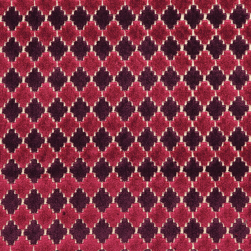 Marrakesh Velvet fabric in black cherry color - pattern number 65640 - by Schumacher in the Chroma collection