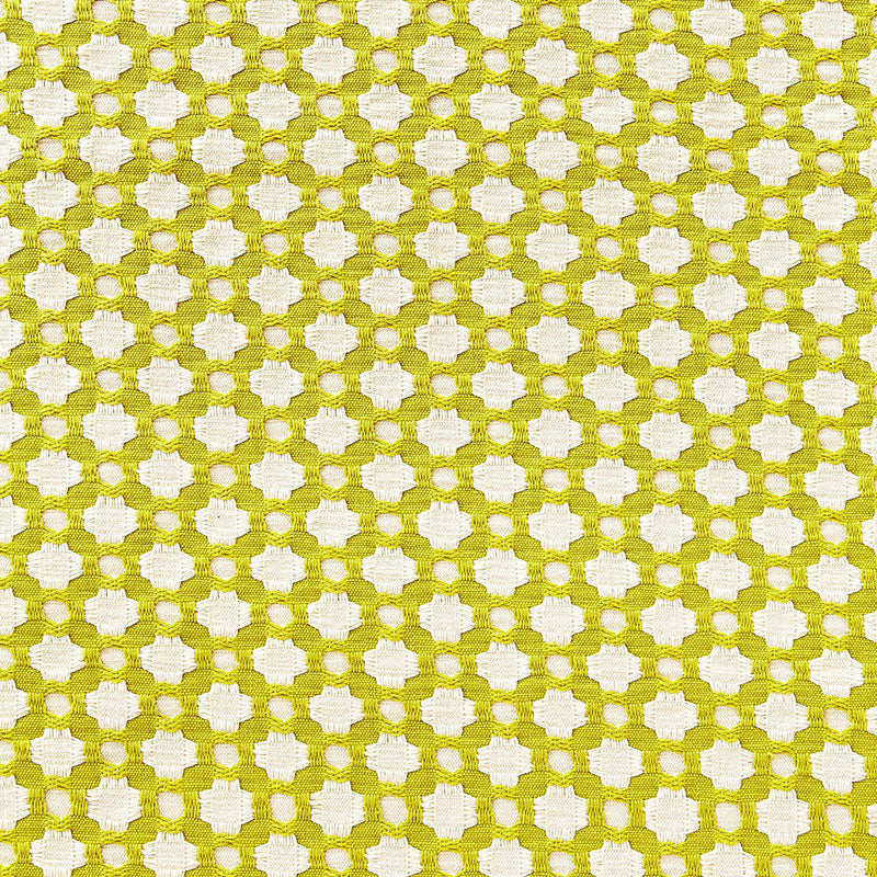 Betwixt fabric in chartreuse  ivory color - pattern number 65680 - by Schumacher in the Chroma collection