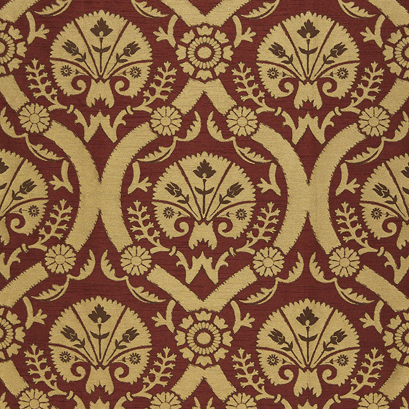 Taza Damask fabric in spice color - pattern number 65771 - by Schumacher in the Chroma collection