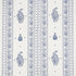 Jaipur Linen Embroidery fabric in blue color - pattern number 65802 - by Schumacher in the East Meets West collection