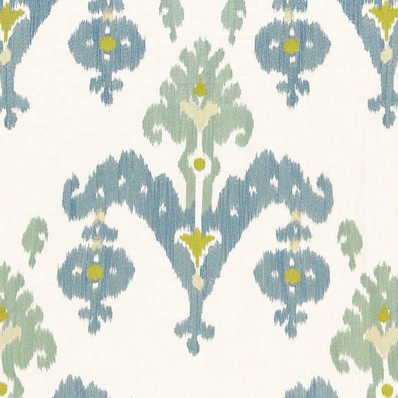 Raja Embroidery fabric in sky color - pattern number 65811 - by Schumacher in the Ottoman Chic collection