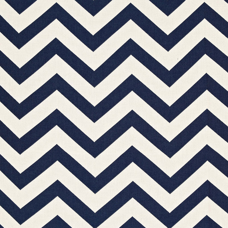 Antibes Chevron fabric in navy color - pattern number 65920 - by Schumacher in the Cote D&