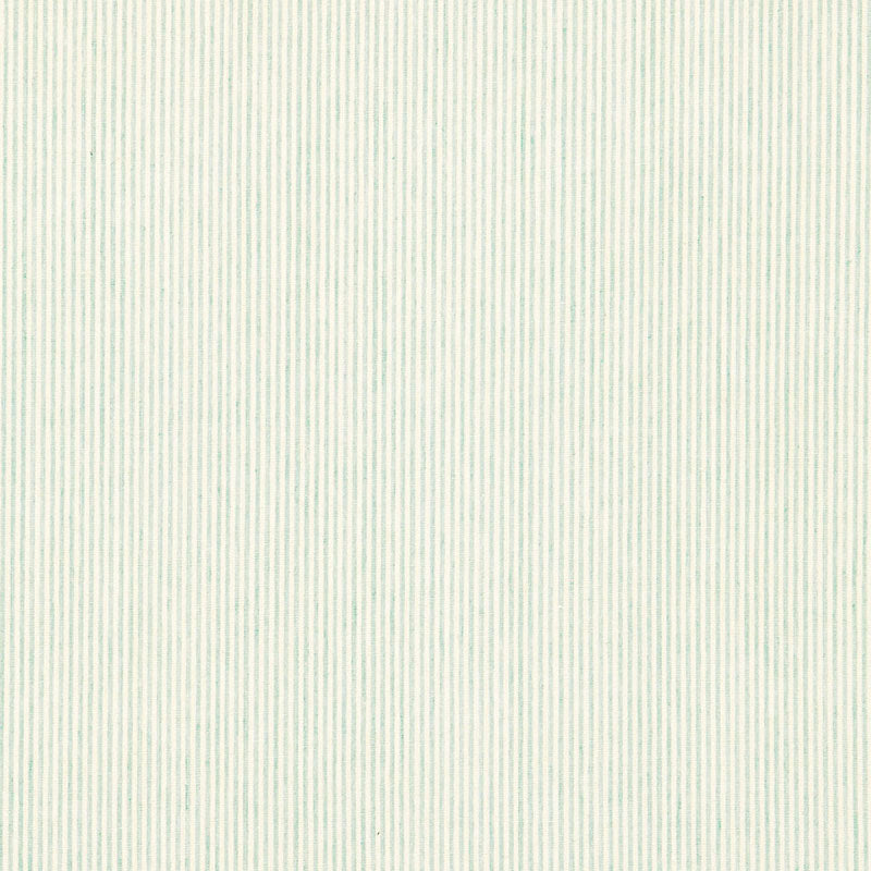 Wesley Ticking Stripe fabric in aqua color - pattern number 65984 - by Schumacher in the Sea Island Stripe collection