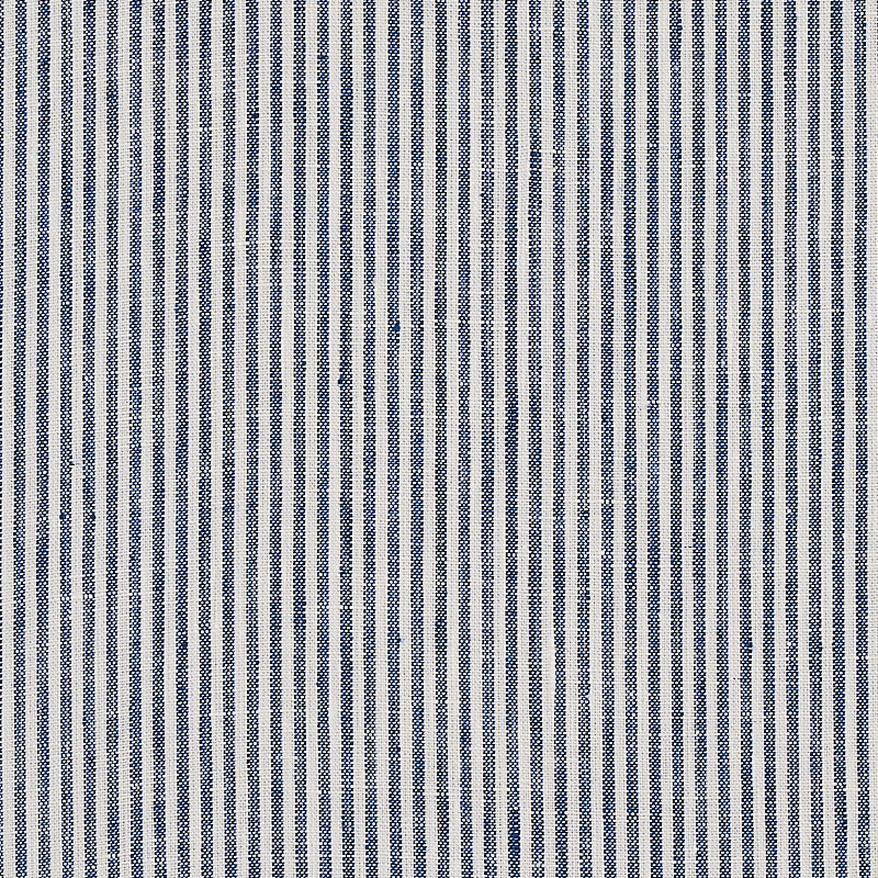 Wesley Ticking Stripe fabric in indigo color - pattern number 65987 - by Schumacher in the New Traditional collection