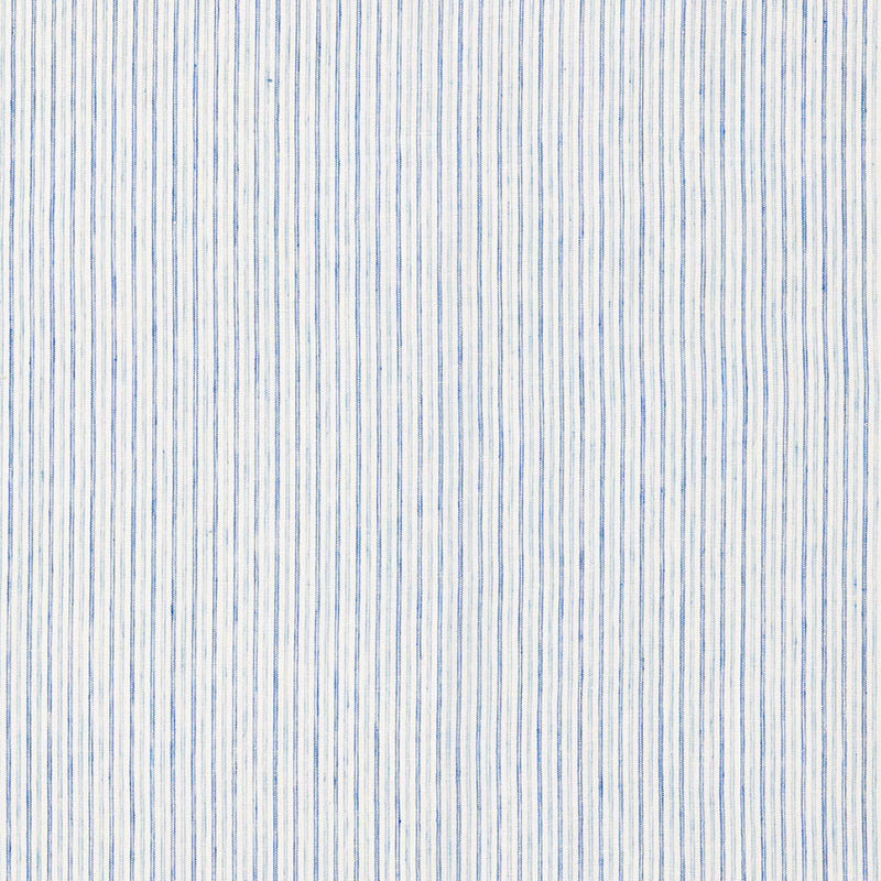 Mackay Linen Stripe Sheer fabric in sky color - pattern number 65993 - by Schumacher in the Sea Island Stripe collection