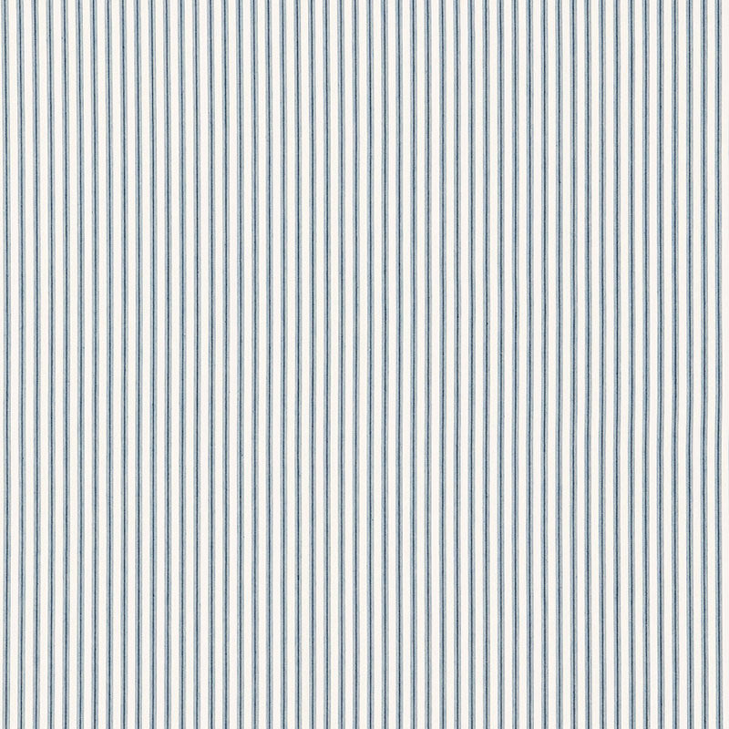 Wellfleet Ticking Stripe fabric in ocean color - pattern number 66021 - by Schumacher in the Sea Island Stripe collection