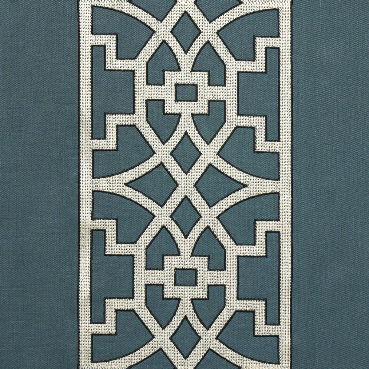 Dont Fret fabric in bleu marine color - pattern number 66181 - by Schumacher in the Mary Mcdonald collection