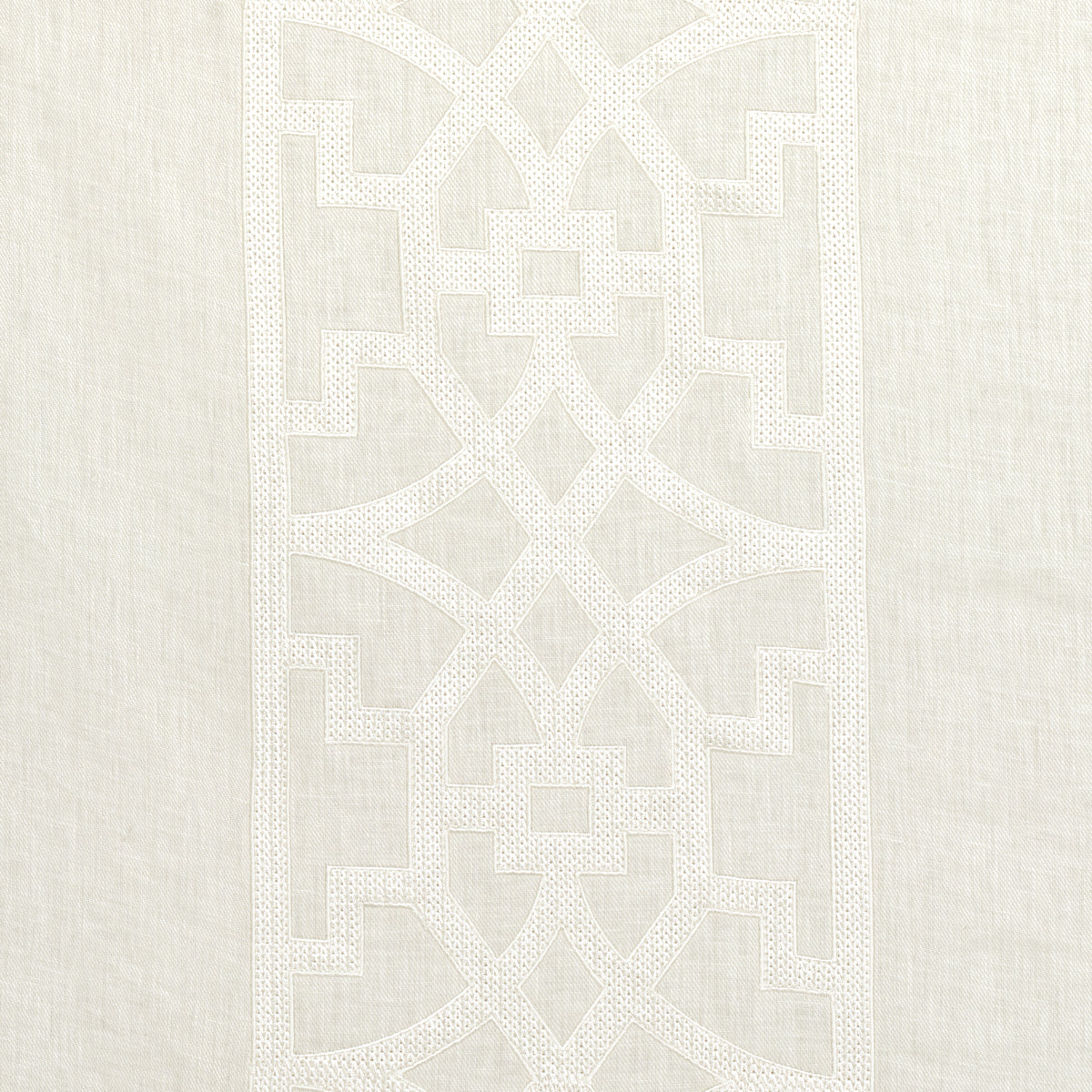 Dont Fret fabric in ivory color - pattern number 66185 - by Schumacher in the Mary Mcdonald collection