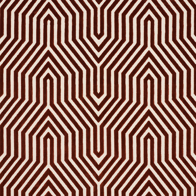 Vanderbilt Velvet fabric in russet color - pattern number 66197 - by Schumacher in the Cut &amp; Patterned Velvets collection