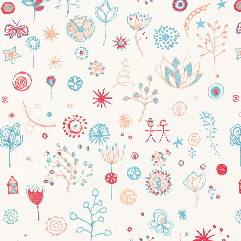 Lollipop fabric in punch  turquoise color - pattern number 66240 - by Schumacher in the Chroma collection
