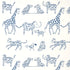 Jungle Jubilee fabric in blueberry color - pattern number 66250 - by Schumacher in the Flight of Fancy collection
