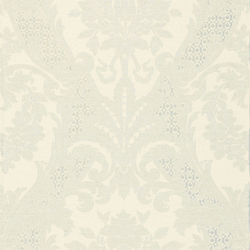 Toscana Linen Damask fabric in powder blue color - pattern number 66341 - by Schumacher in the Palazzo collection
