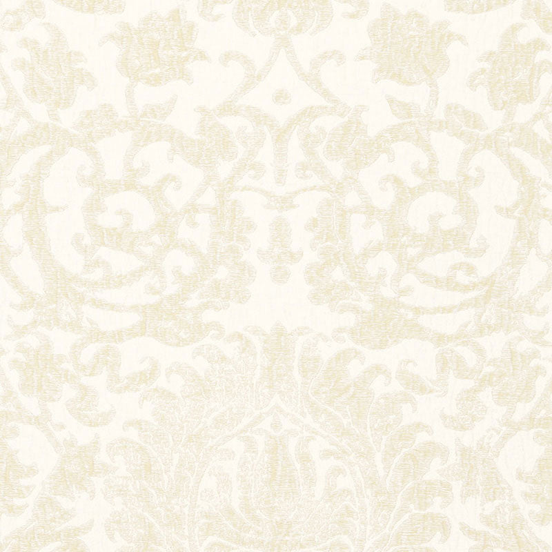 Arezzo Linen Damask fabric in champagne color - pattern number 66362 - by Schumacher in the Palazzo collection