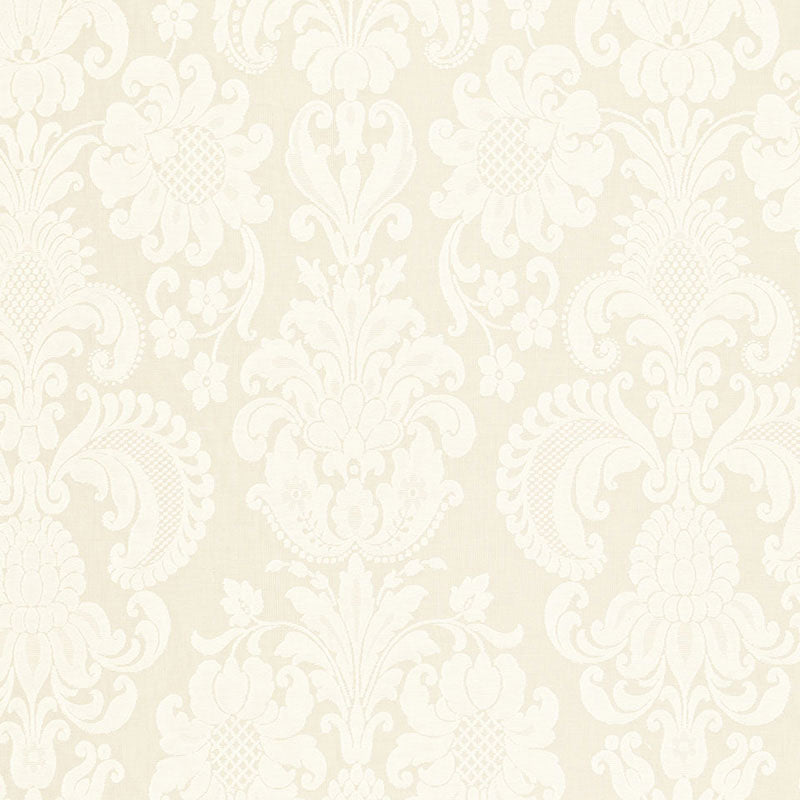 Kirkmicha Jacquard Sheer fabric in ecru color - pattern number 66371 - by Schumacher in the Radiance Sheers &amp; Casements collection