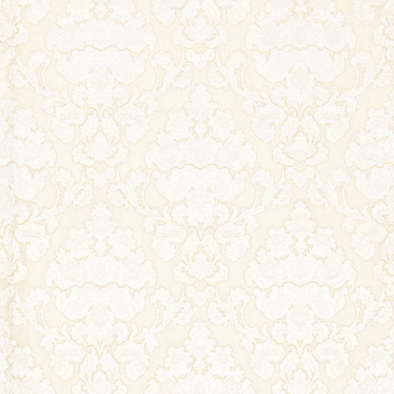 Montalcino Applique Damask fabric in champagne color - pattern number 66592 - by Schumacher in the Palazzo collection