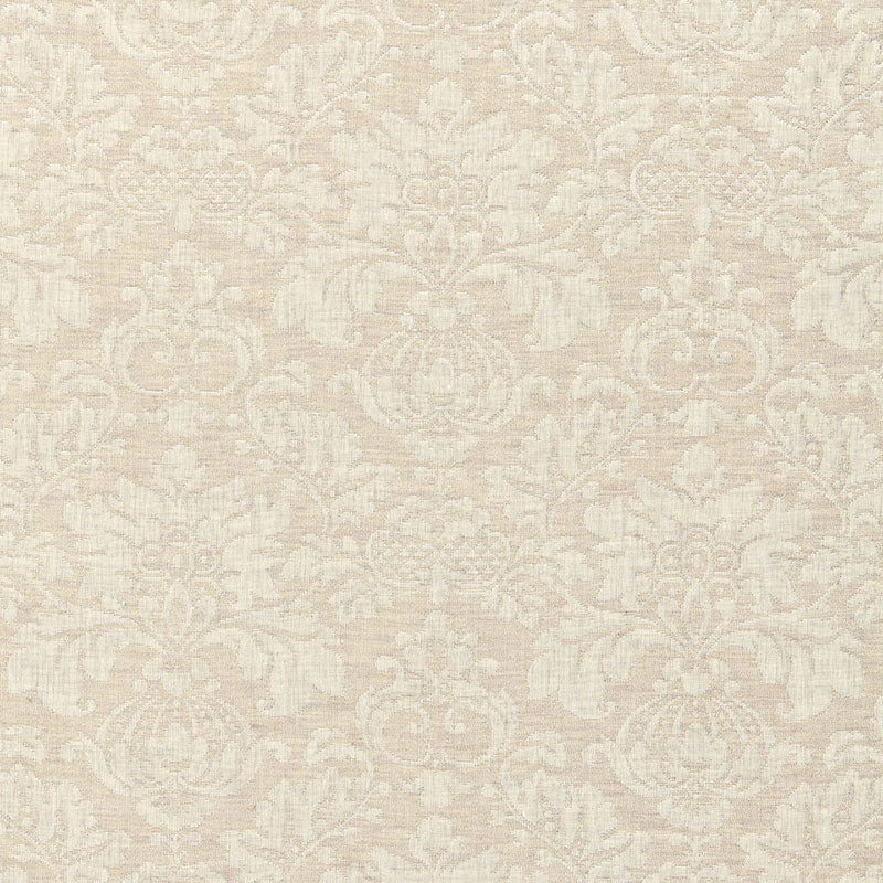 Montisi Linen Damask fabric in flax color - pattern number 66620 - by Schumacher in the Palazzo collection