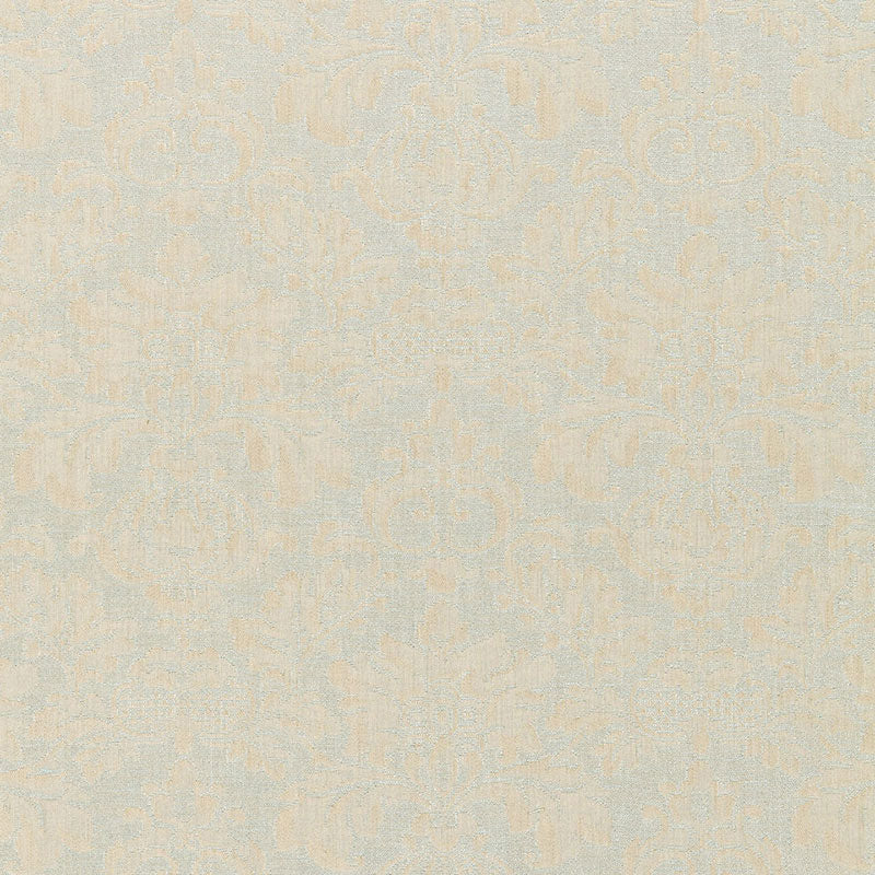 Montisi Linen Damask fabric in moonstone color - pattern number 66622 - by Schumacher in the Palazzo collection