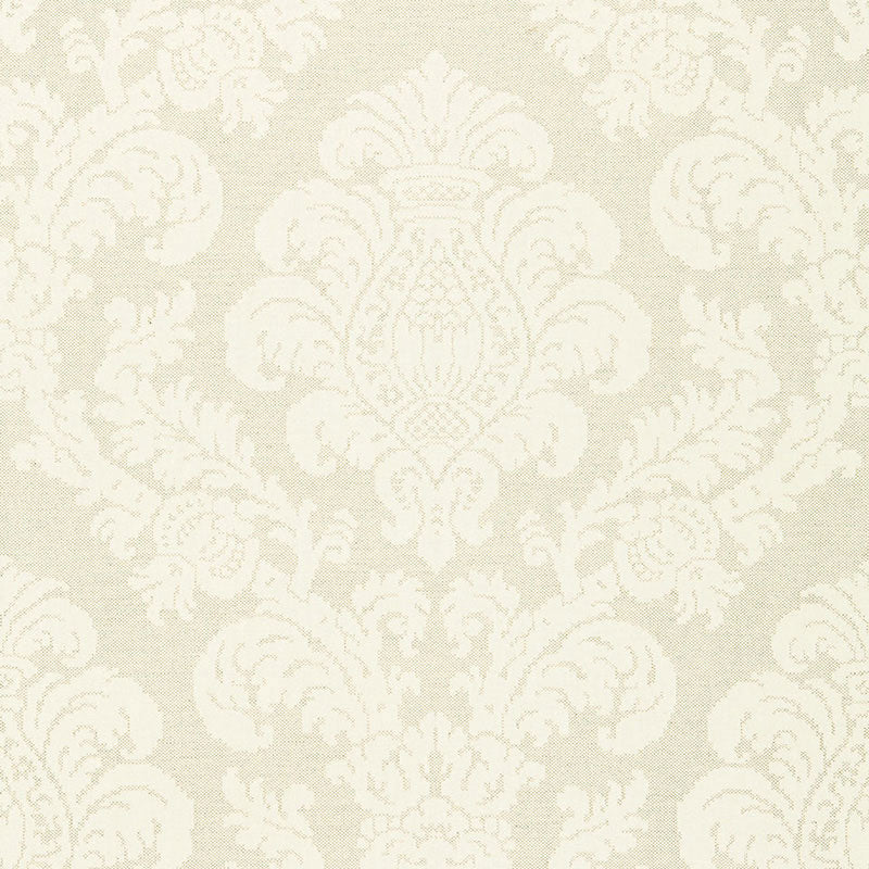 Firenze Linen Damask fabric in oat color - pattern number 66630 - by Schumacher in the Palazzo collection