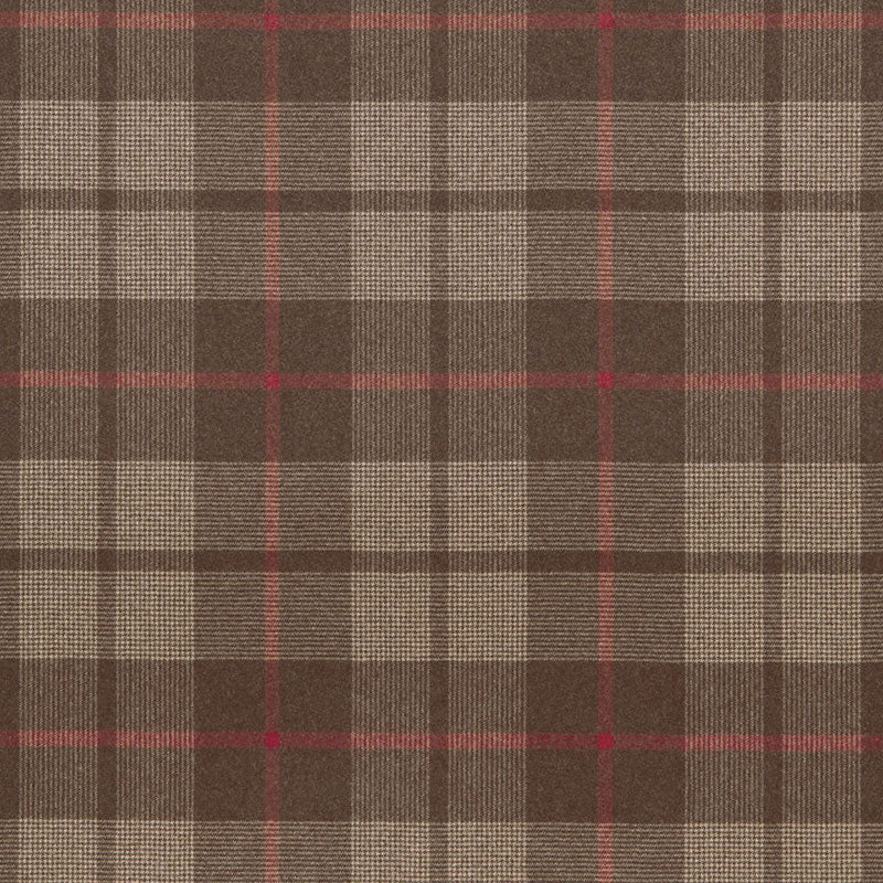 Montana Wool Plaid fabric in java color - pattern number 66662 - by Schumacher in the Luxe Lodge collection