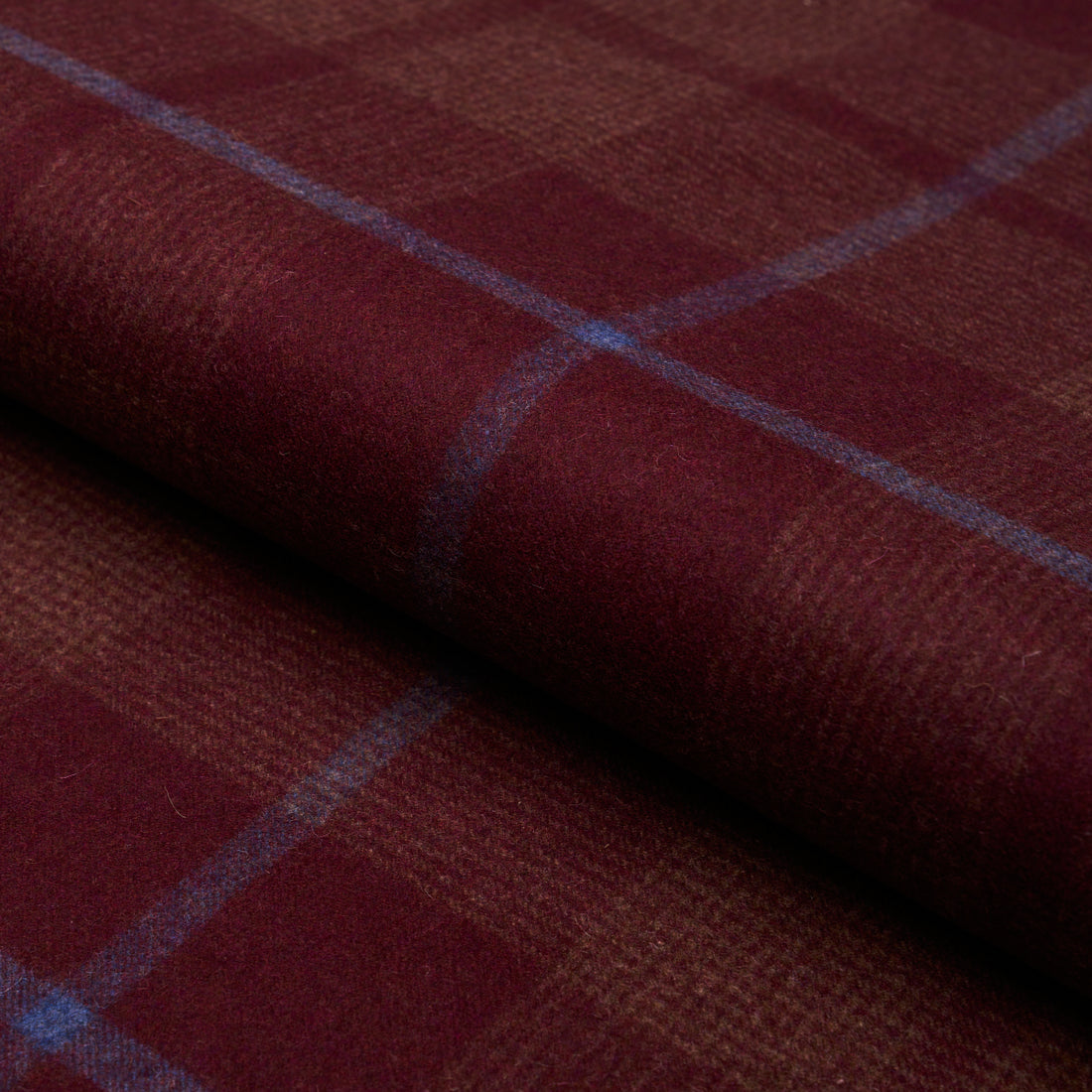 Montana Wool Plaid fabric in burgundy color - pattern number 66665 - by Schumacher in the A Country Life collection