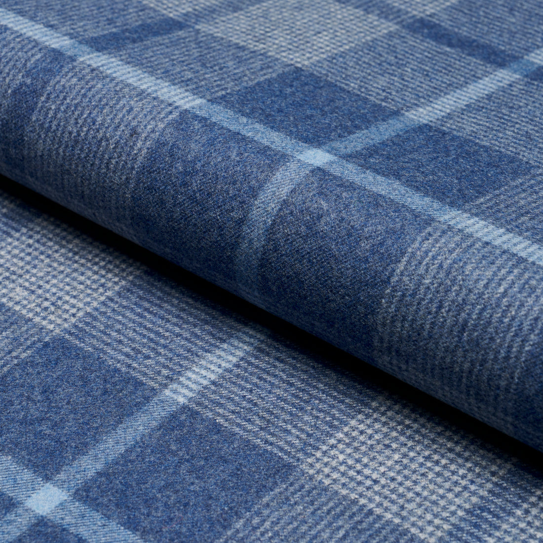 Montana Wool Plaid fabric in slate color - pattern number 66668 - by Schumacher in the A Country Life collection
