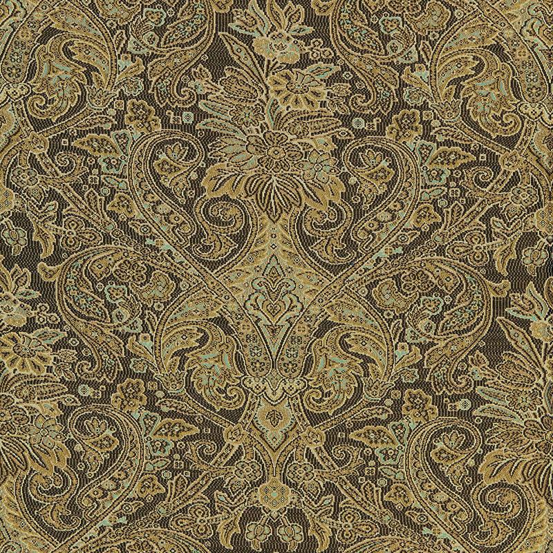 Sinclair Wool Paisley fabric in java color - pattern number 66710 - by Schumacher in the Luxe Lodge collection