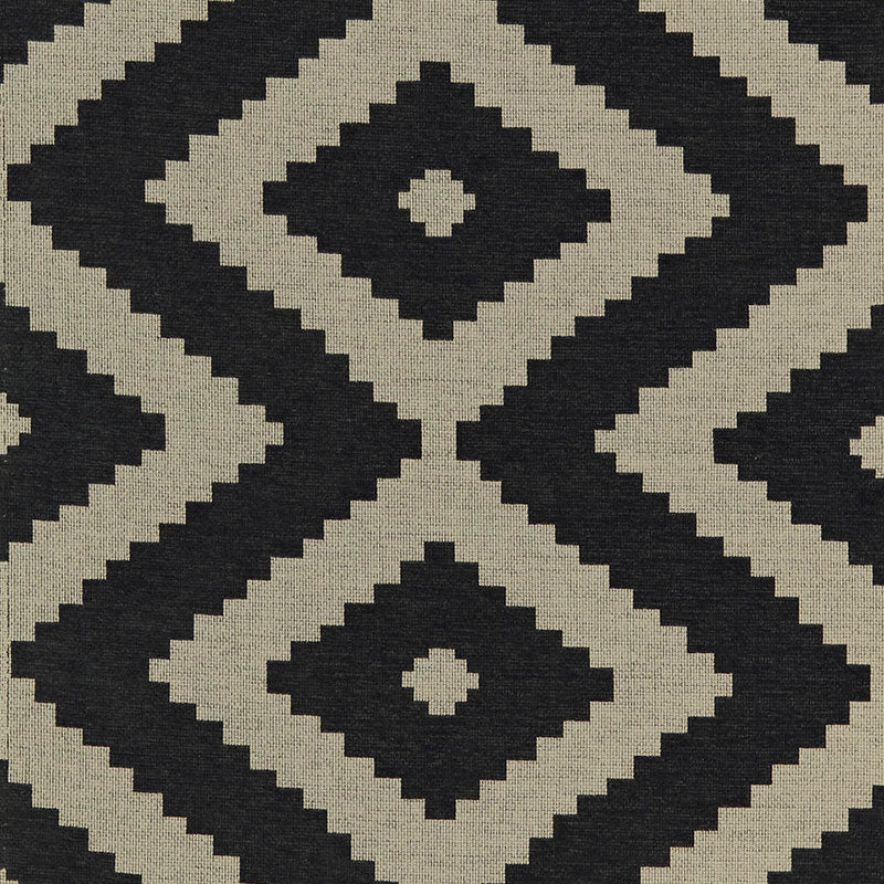 Vail Chenille fabric in raven color - pattern number 66763 - by Schumacher in the Luxe Lodge collection