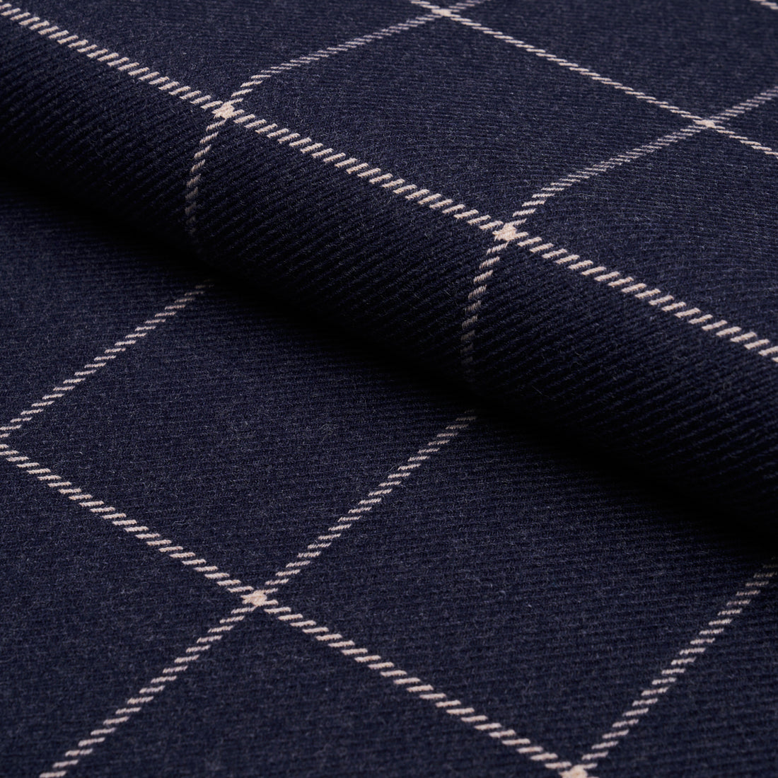 Bancroft Wool Plaid fabric in navy color - pattern number 66774 - by Schumacher in the A Country Life collection